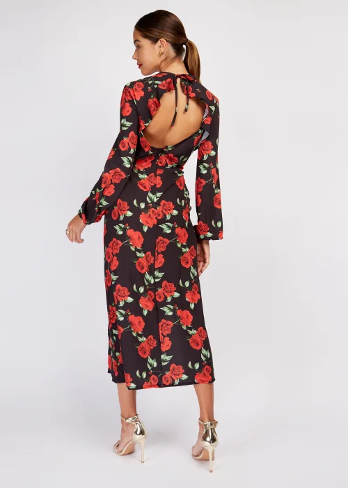 Girls on Film by Dani Dyer Black Floral Crepe Maxi Dress - 6 Image 3