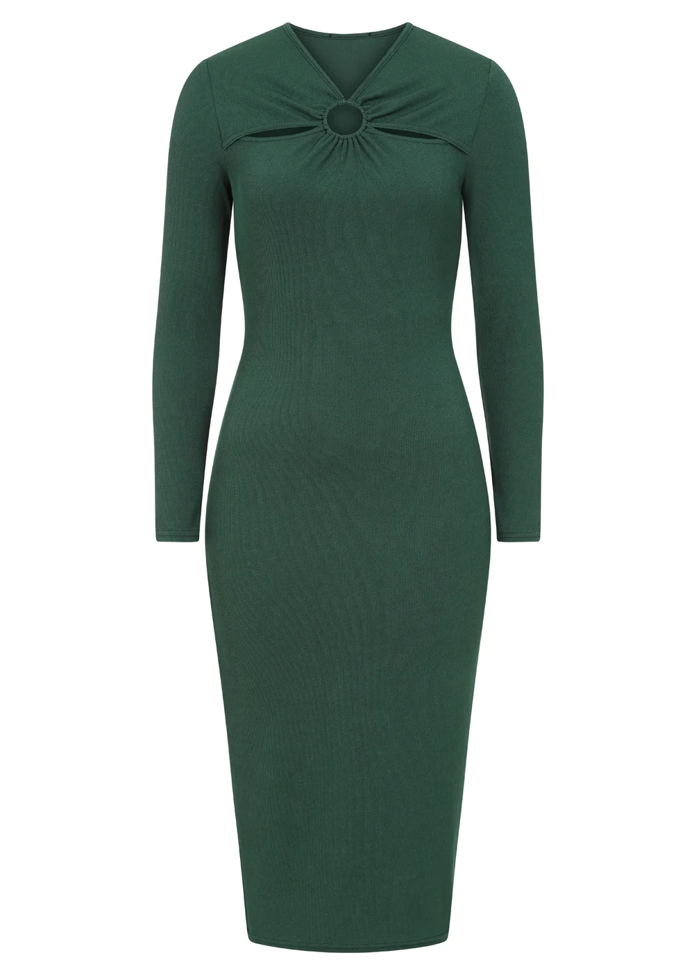 Girls on Film Emerald Green Ribbed Midi Dress - 10 | Matalan Girls on Film Emerald Green Ribbed Midi Dress - 10 | Matalan