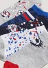 Kids 5 Pack Football Trainer Socks (Younger 6-Older 6.5) - Sizes 6 - 8.5 Image 2