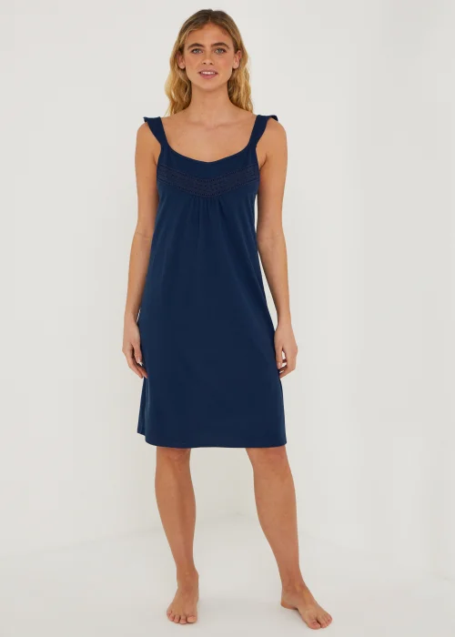 Navy Jersey Nightie - Small Image 1