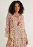 Pink Paisley Chiffon Tassel Co-Ord Blouse - 8 Image 1