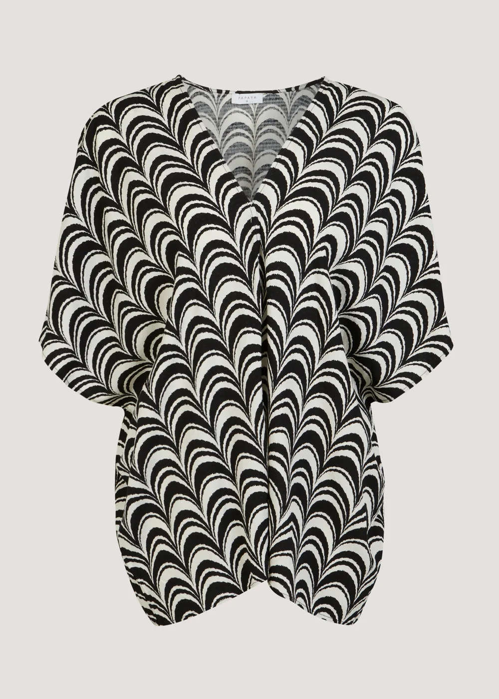 Monochrome Print Kimono - Small Image 2