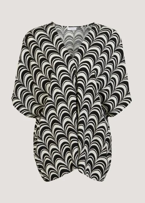 Monochrome Print Kimono - Small Image 2