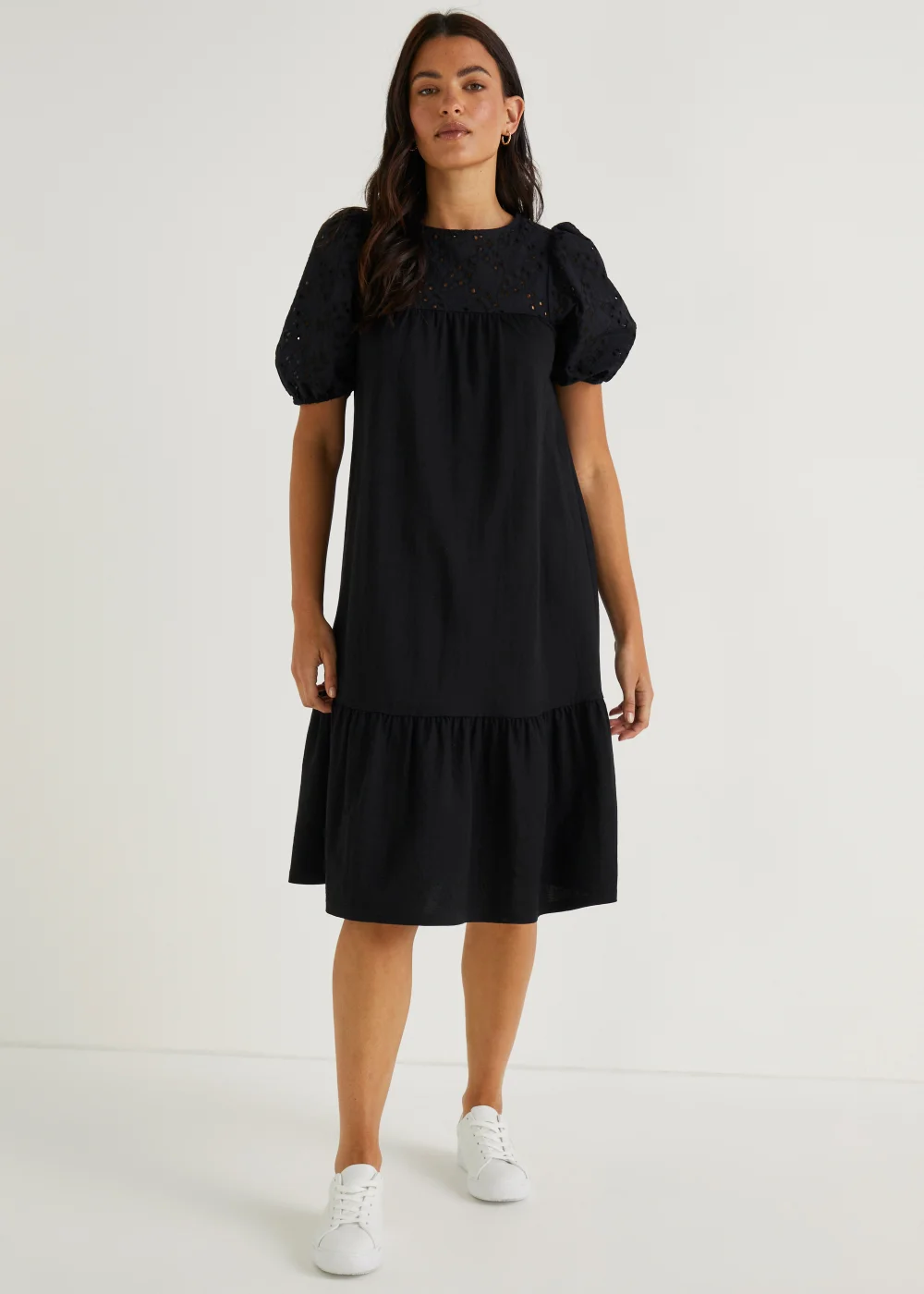 Black Shifley Jersey Midi Dress - 8 Image 1