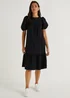 Black Shifley Jersey Midi Dress - 8 Image 1
