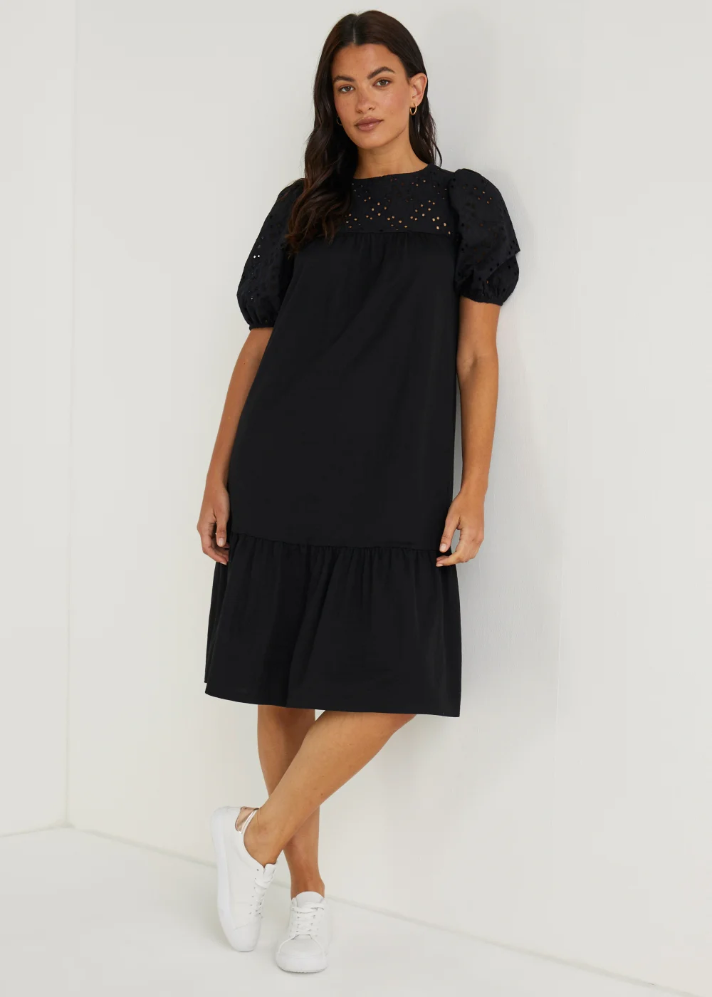Black Shifley Jersey Midi Dress - 8 Image 4