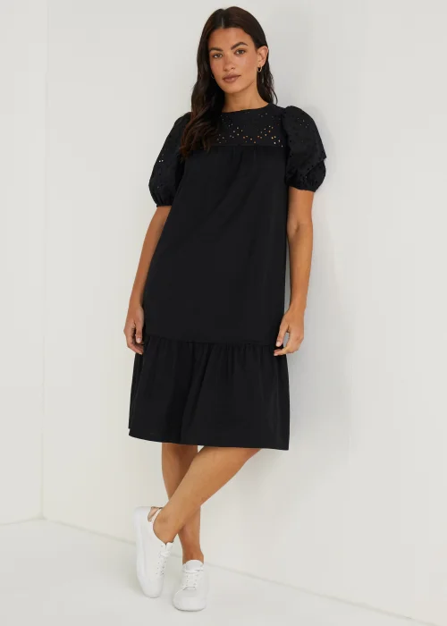 Black Shifley Jersey Midi Dress - 8 Image 4