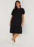 Black Shifley Jersey Midi Dress - 8 Image 4