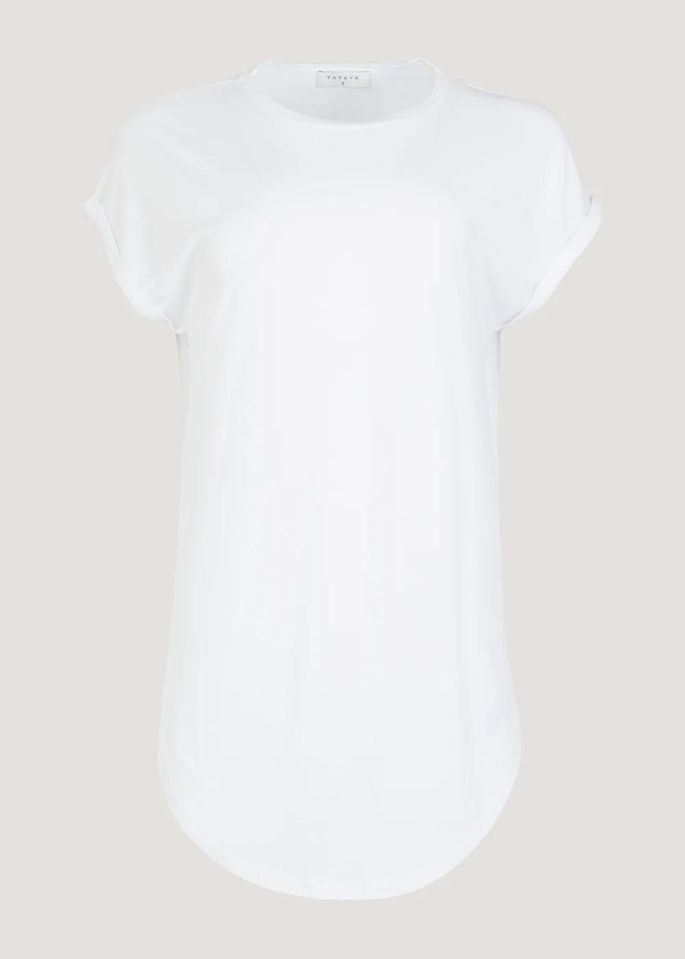 White Longline T-Shirt - S Image 4