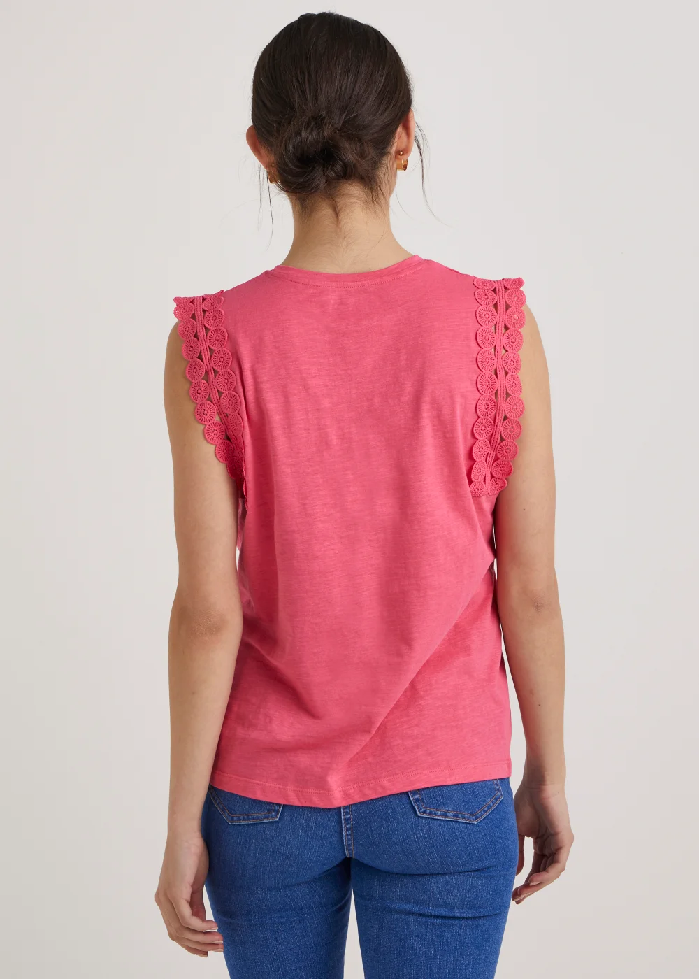 Coral Lace Vest Top - Size 8 Image 2