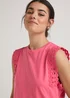 Coral Lace Vest Top - Size 8 Image 3