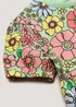 Girls Green Floral Jersey Dress (9mths-6yrs) - 9-12 months Image 3