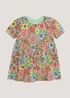 Girls Green Floral Jersey Dress (9mths-6yrs) - 9-12 months Image 1