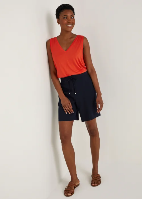 Coral V-Neck Vest Top - Size 8 Image 4