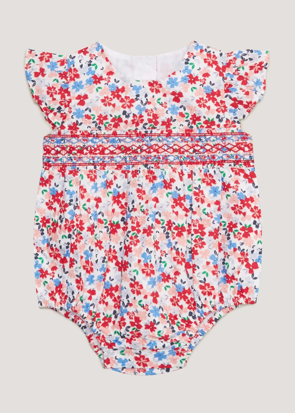 Baby Pink Floral Romper (Newborn-18mths) - Newborn Image 1