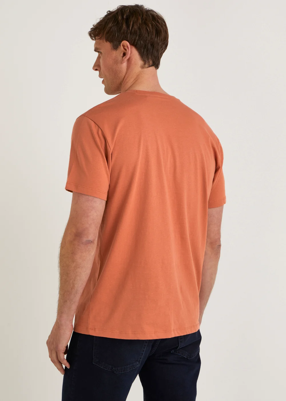 Orange Essential Crew Neck T-Shirt - Small Image 5