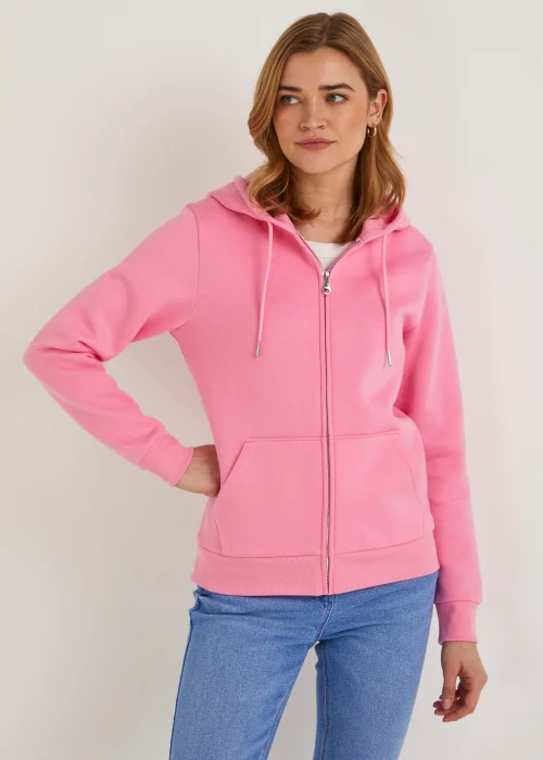Pink Zip Up Hoodie - S Image 1