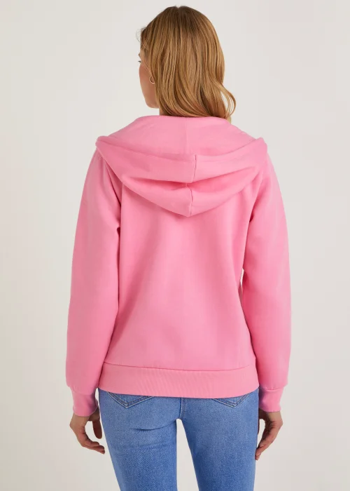 Pink Zip Up Hoodie - S Image 4