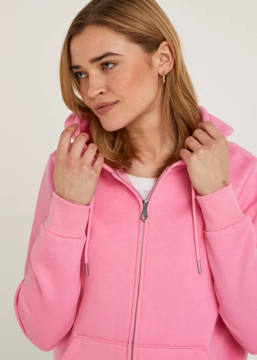 Pink Zip Up Hoodie - S Image 3