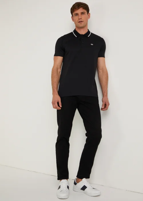 Black Modal Polo Shirt - S Image 5