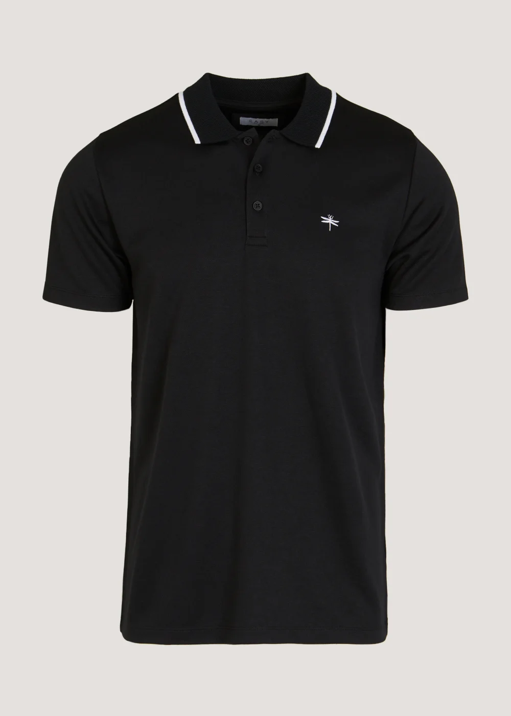 Black Modal Polo Shirt - S Image 4
