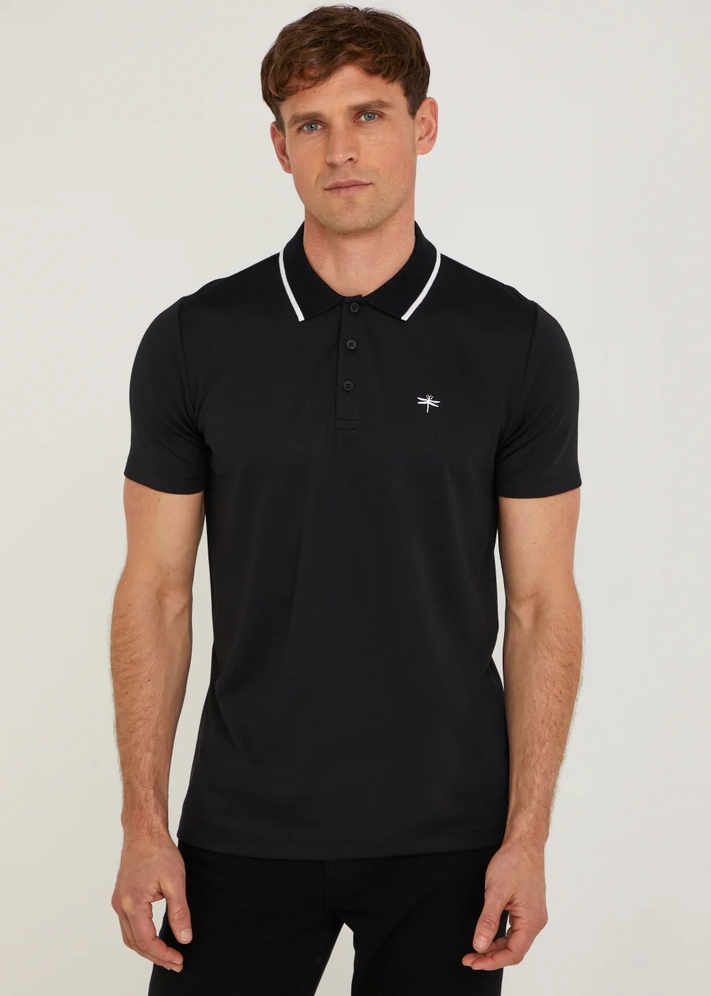 Black Modal Polo Shirt - S Image 1