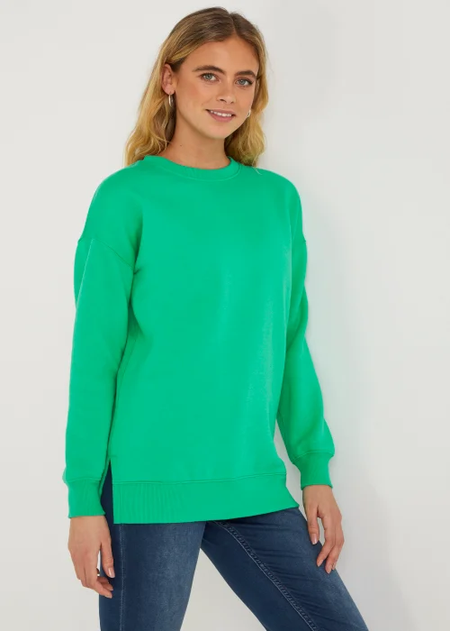 Green Longline Sweatshirt - Small Image 5