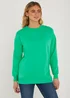 Green Longline Sweatshirt - Small Image 1