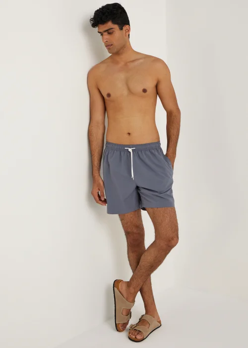 Grey Essential Swim Shorts - Small Image 4