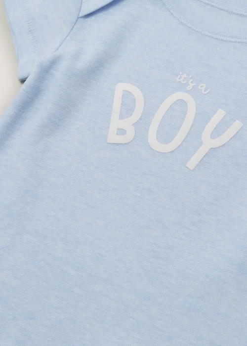 Baby Blue It's a Boy Bodysuit (Newborn-3mths) - Newborn Image 2