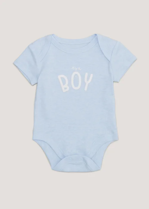Baby Blue It's a Boy Bodysuit (Newborn-3mths) - Newborn Image 1