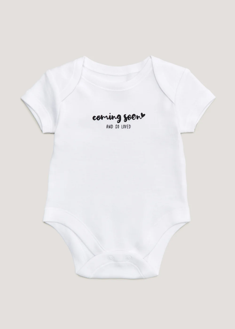 Baby White Coming Soon Bodysuit (Newborn-3mths) - 0-3 months Image 1