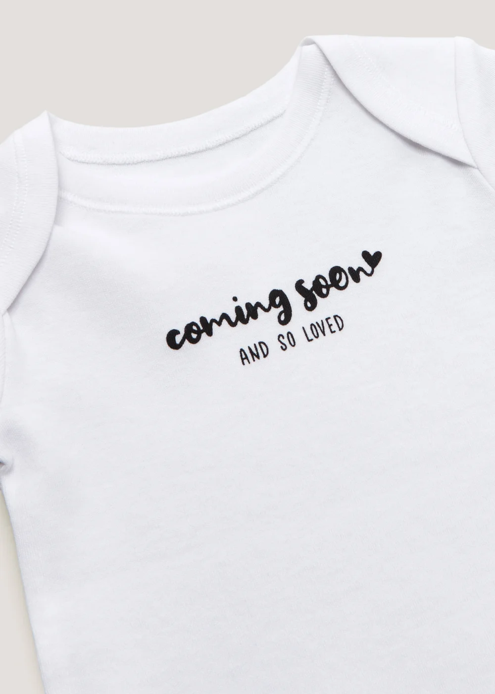 Baby White Coming Soon Bodysuit (Newborn-3mths) - 0-3 months Image 2