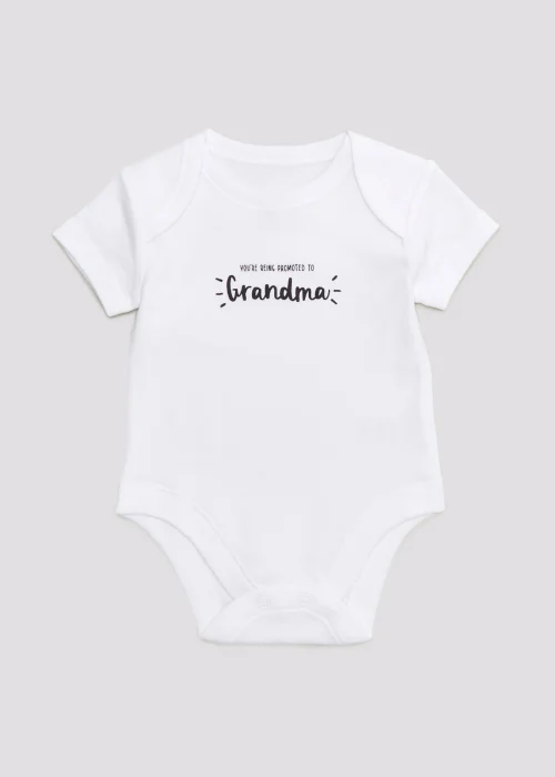 Baby White Grandma Announcement Bodysuit (Newborn-3mths) - 0-3 months Image 1