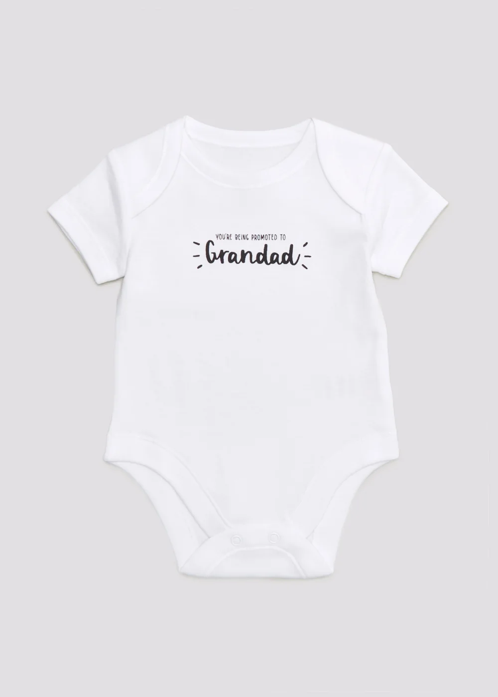 Baby White Grandad Announcement Bodysuit (Newborn-3mths) - 0-3 months Image 1