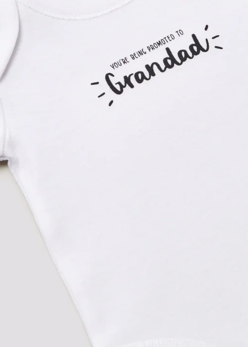 Baby White Grandad Announcement Bodysuit (Newborn-3mths) - 0-3 months Image 2