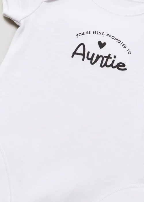 Baby White Auntie Announcement Bodysuit (Newborn-3mths) - 0-3 months Image 2
