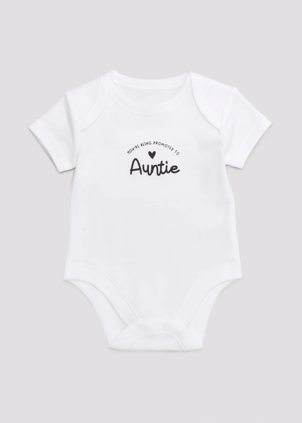 Baby White Auntie Announcement Bodysuit (Newborn-3mths) - 0-3 months Image 1