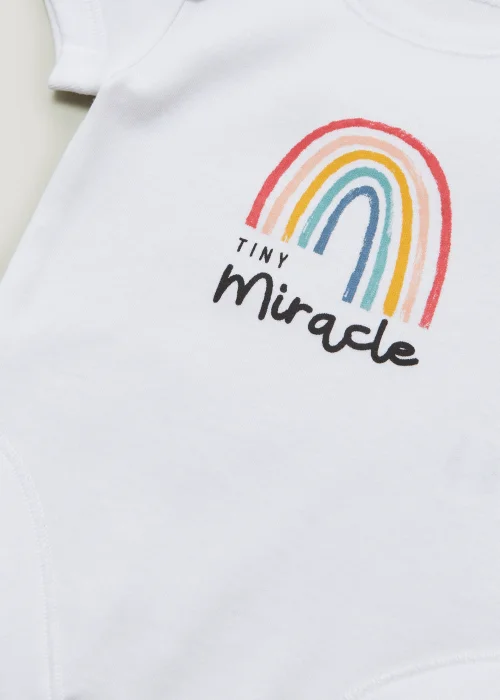 Baby White Tiny Miracle Bodysuit (Newborn-3mths) - 0-3 months Image 2
