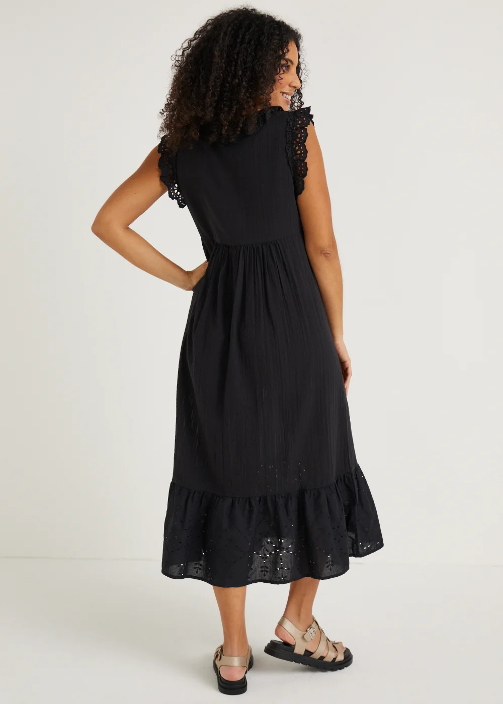 Black Schiffley Midi Dress - 8 Image 5