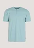 Teal Grandad Collar T-Shirt - Small Image 2