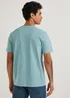 Teal Grandad Collar T-Shirt - Small Image 3