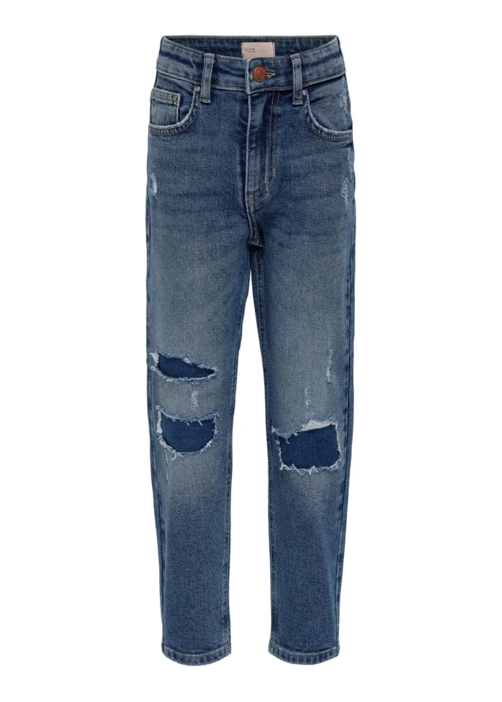 ONLY Kids Ripped Mom Jeans (6-14yrs) - Age 6 Years Image 1