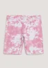 Girls Pink Tie Dye Cycling Shorts (4-13yrs) - Age 4 Years Image 1