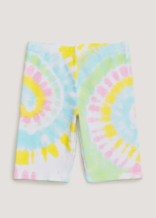 Girls Multicoloured Tie Dye Cycling Shorts (4-13yrs) - Age 4 Years Image 1