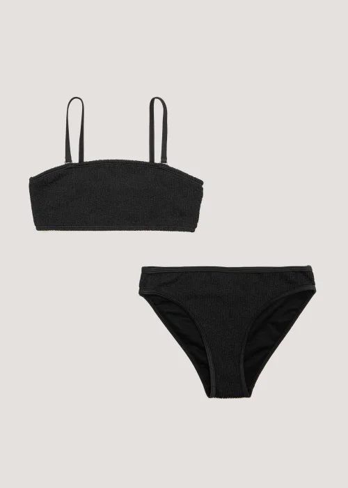 Girls Candy Couture Black Bandeau Bikini Set (9-16yrs) - Age 9 Years Image 1