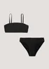 Girls Candy Couture Black Bandeau Bikini Set (9-16yrs) - Age 9 Years Image 1