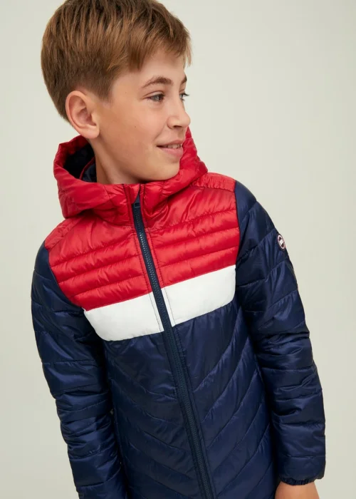 Jack & Jones Junior Navy Hero Puffer Hood Jacket (8-16yrs) - Age 8 Years Image 1