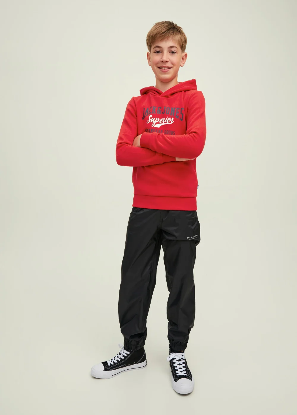 Jack & Jones Junior Red Logo Hoodie (8-16yrs) - Age 8 Years Image 3