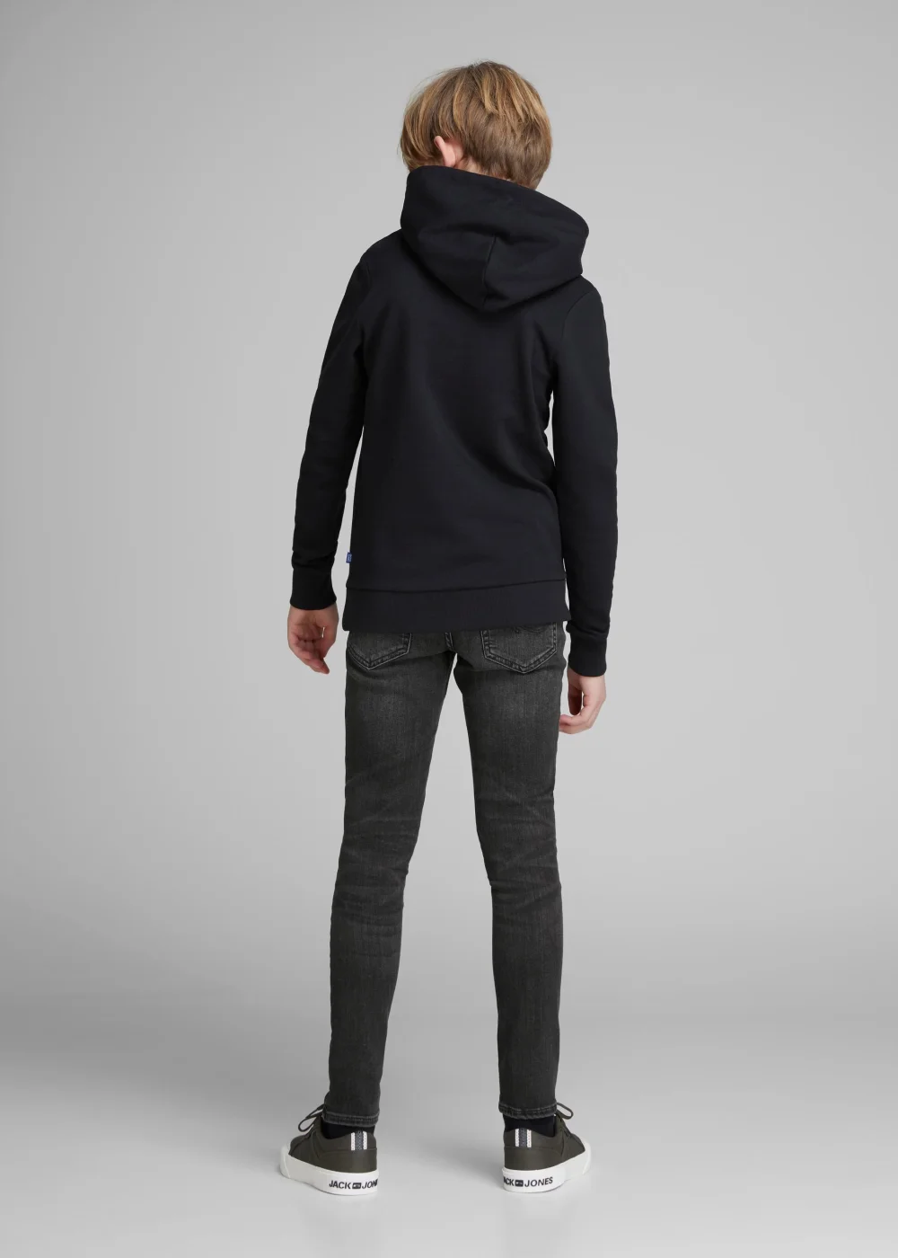 Jack & Jones Junior Black Liam Originals Skinny Fit Jeans (8-16yrs) - Age 12 Years Image 2